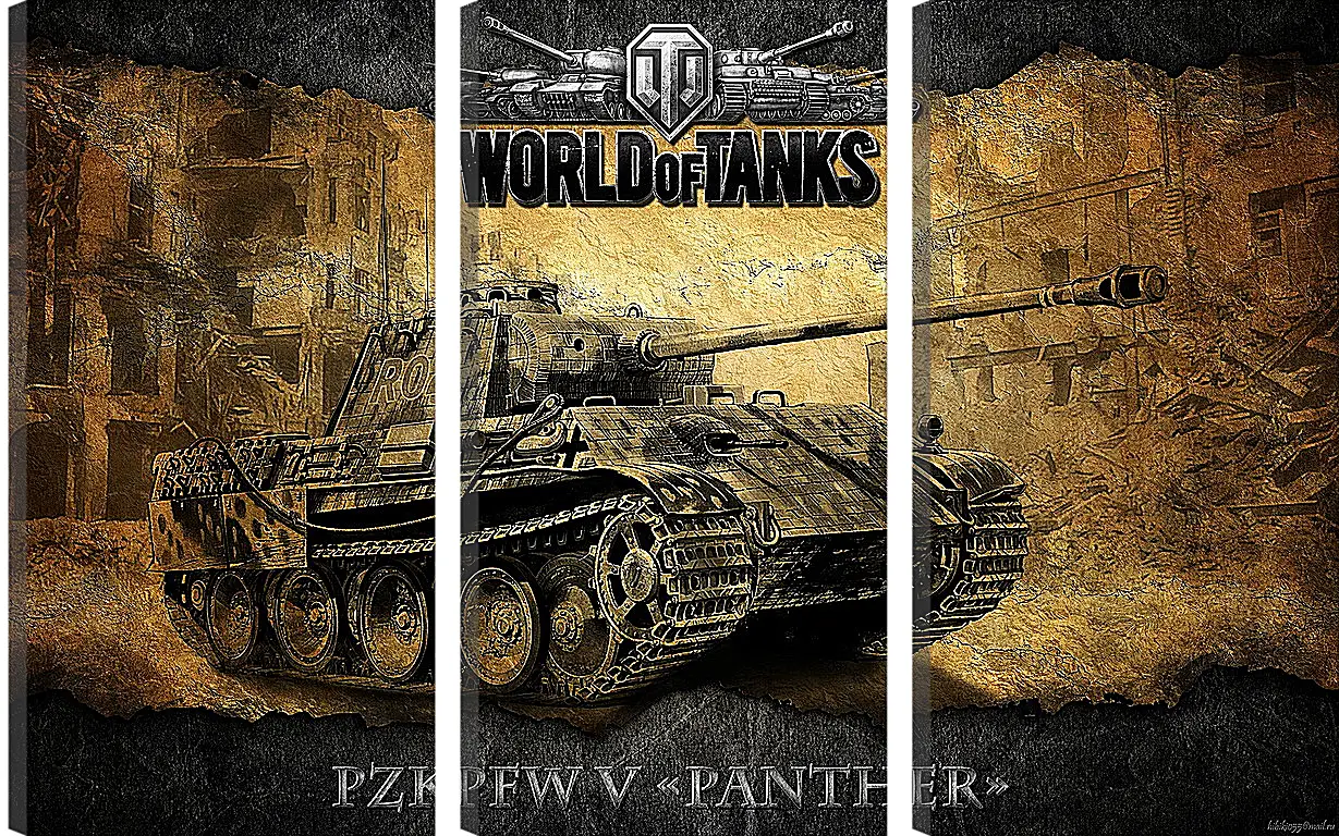 Модульная картина - World Of Tanks