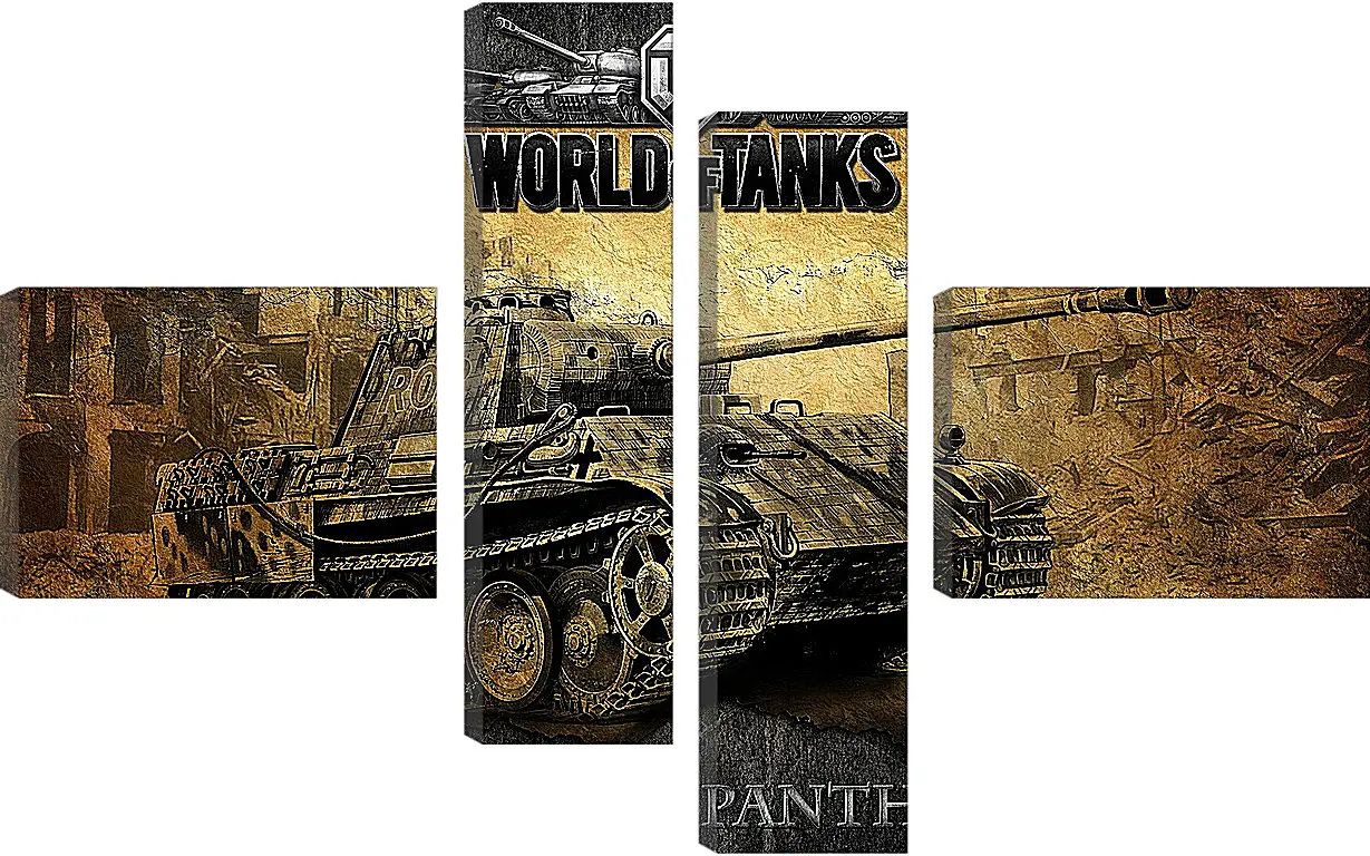 Модульная картина - World Of Tanks