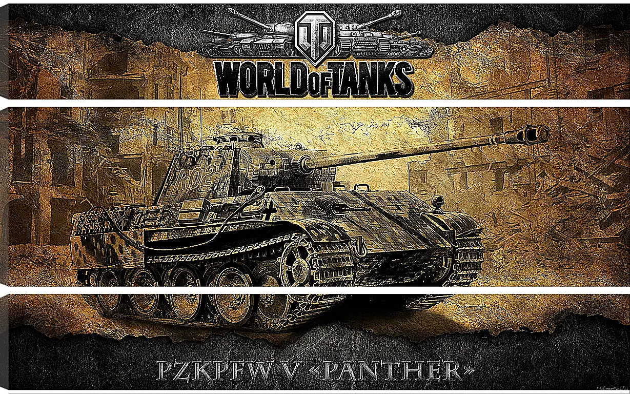 Модульная картина - World Of Tanks