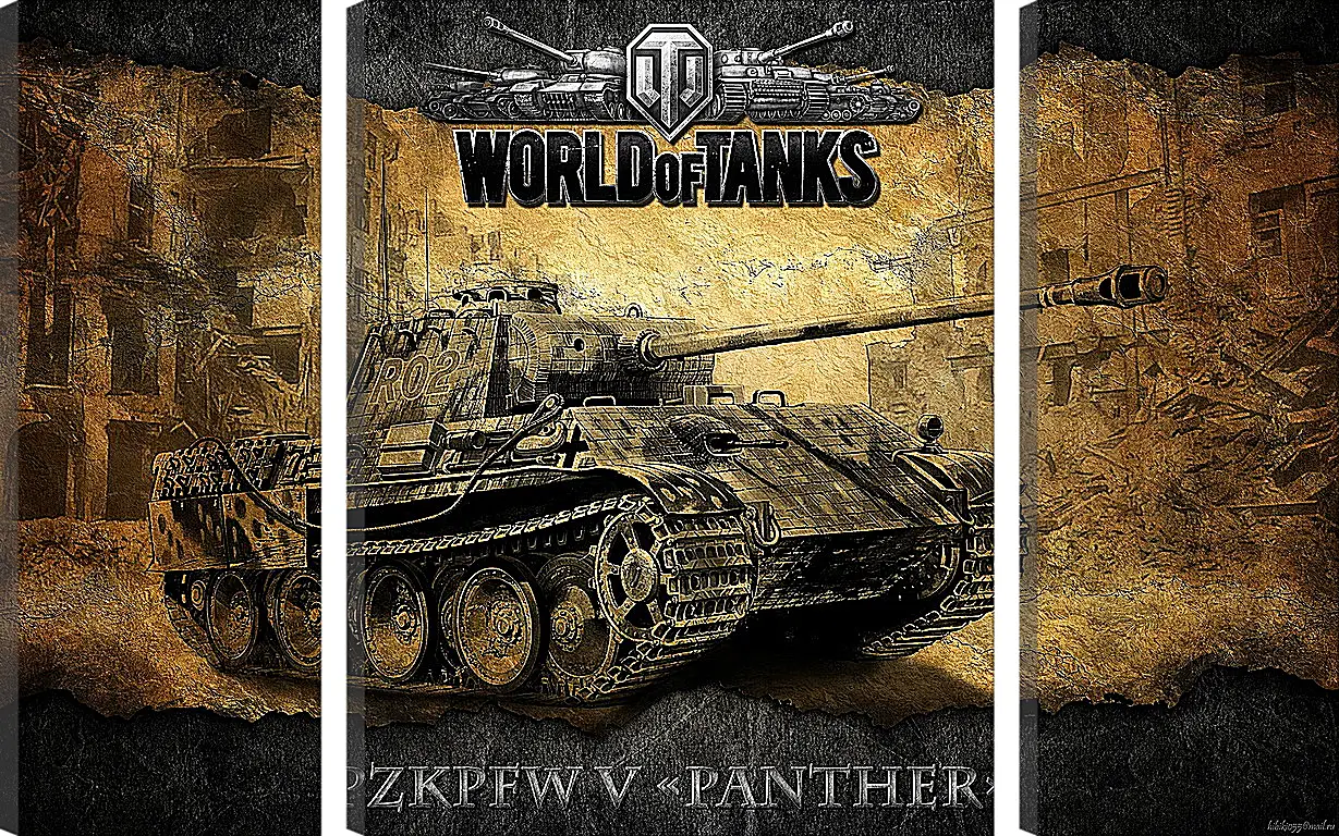 Модульная картина - World Of Tanks