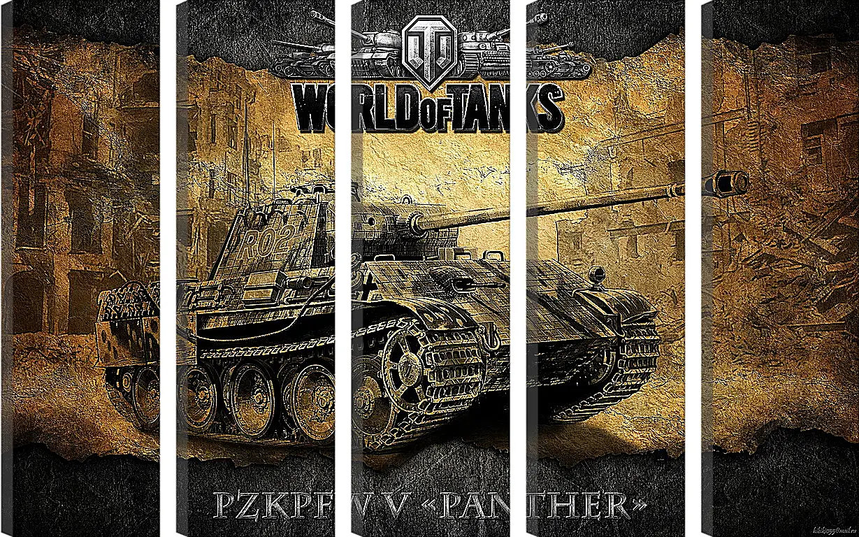 Модульная картина - World Of Tanks