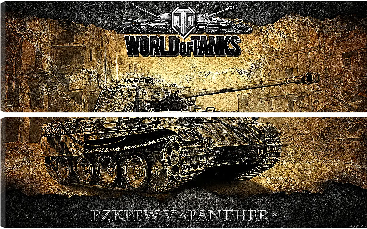 Модульная картина - World Of Tanks