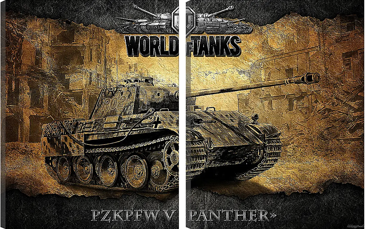 Модульная картина - World Of Tanks