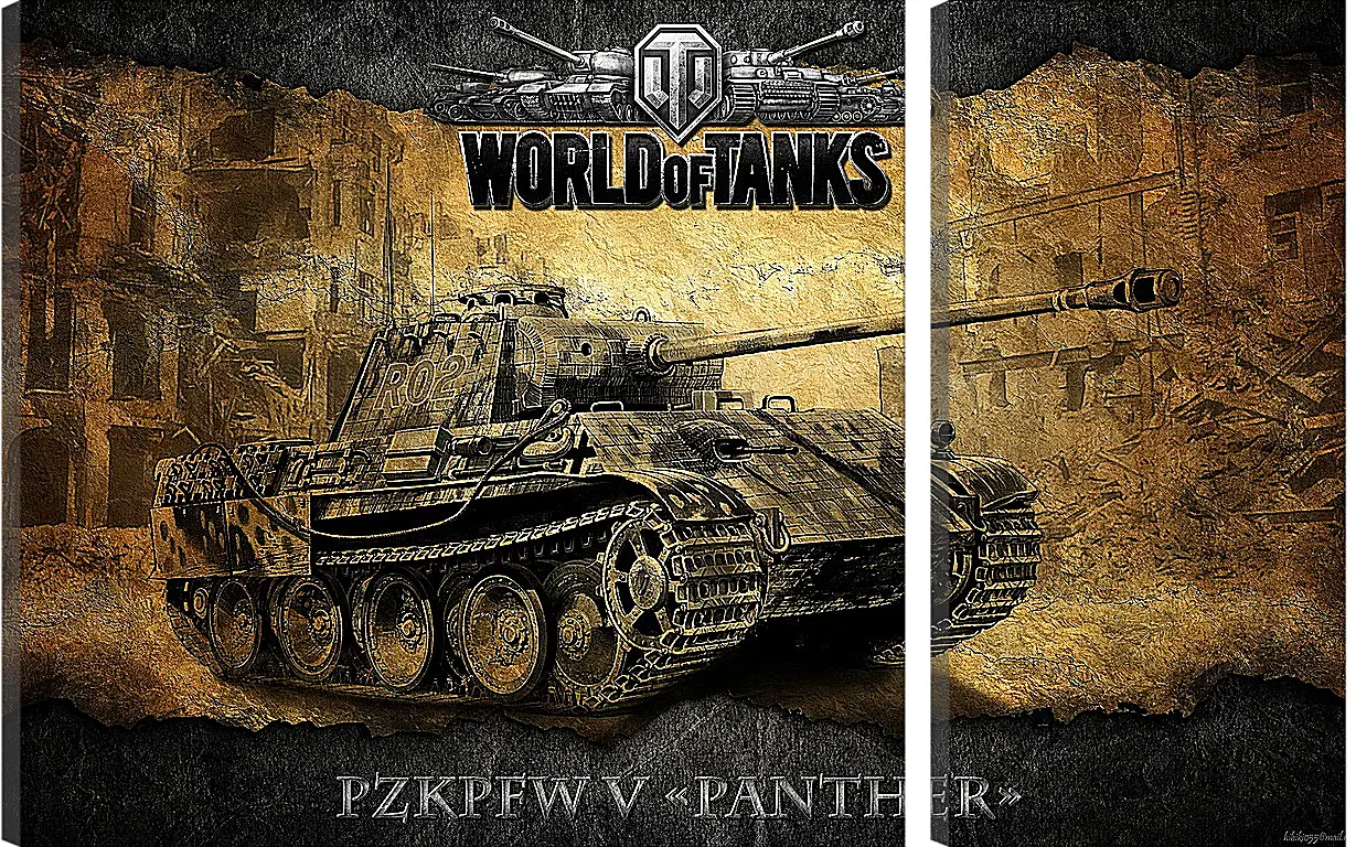 Модульная картина - World Of Tanks