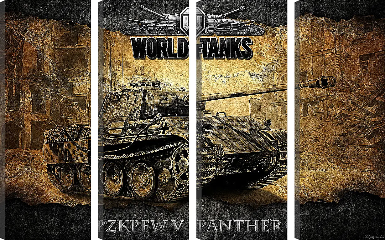 Модульная картина - World Of Tanks