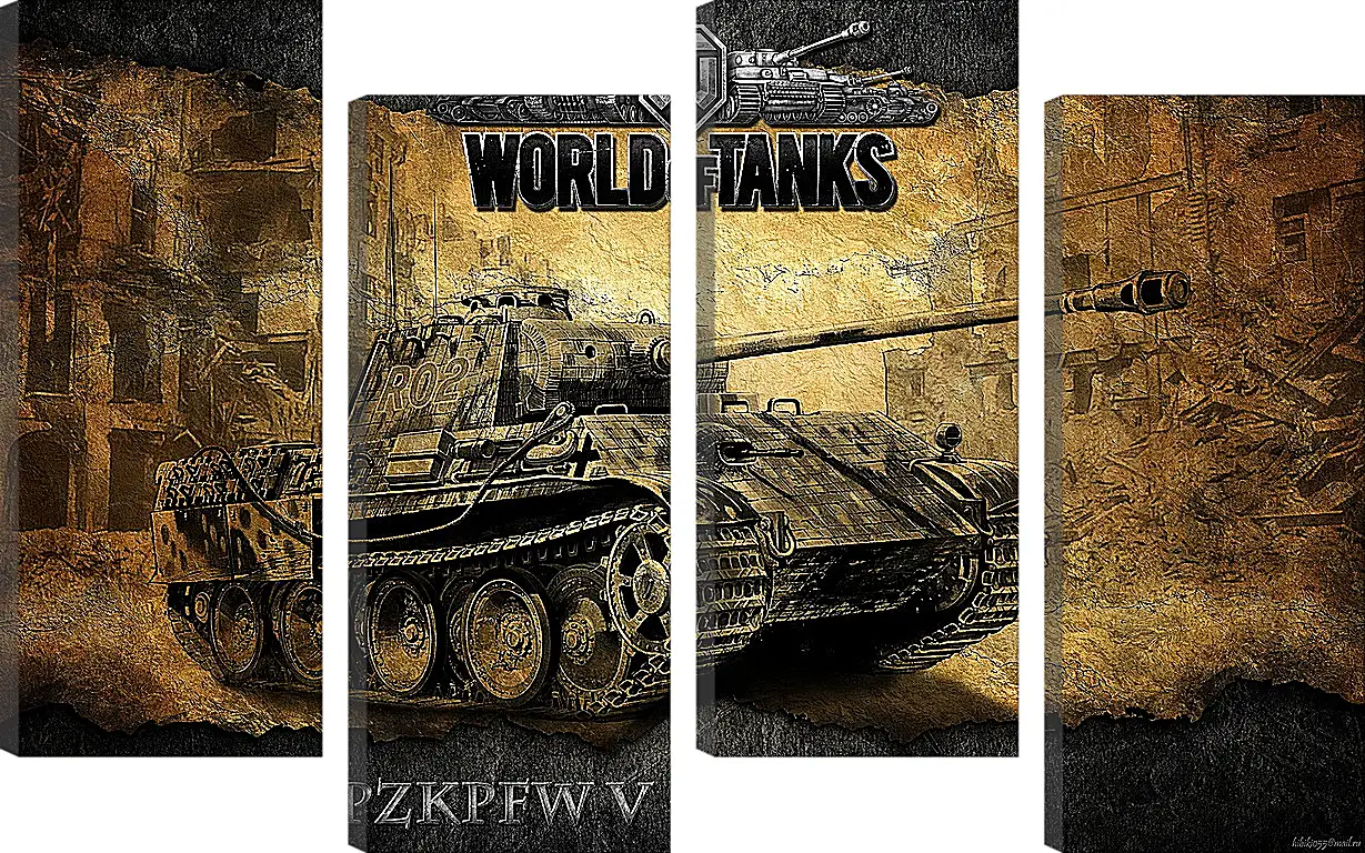 Модульная картина - World Of Tanks