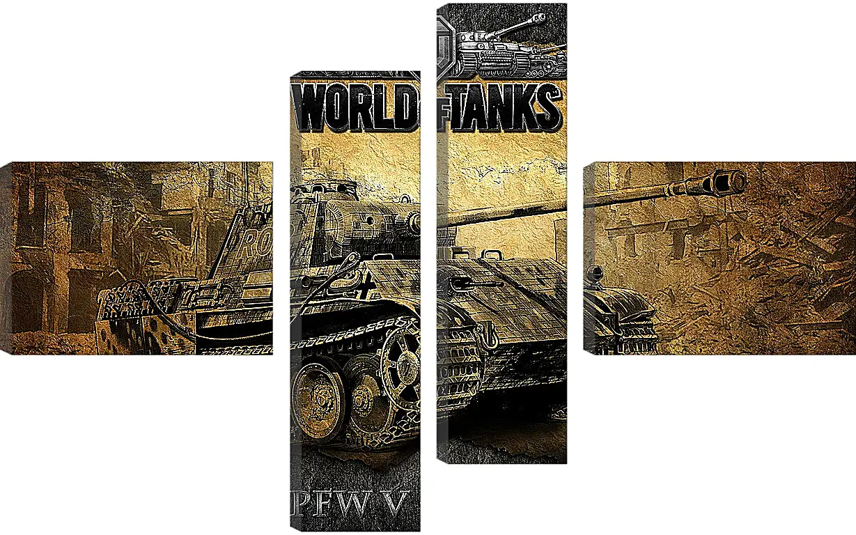 Модульная картина - World Of Tanks