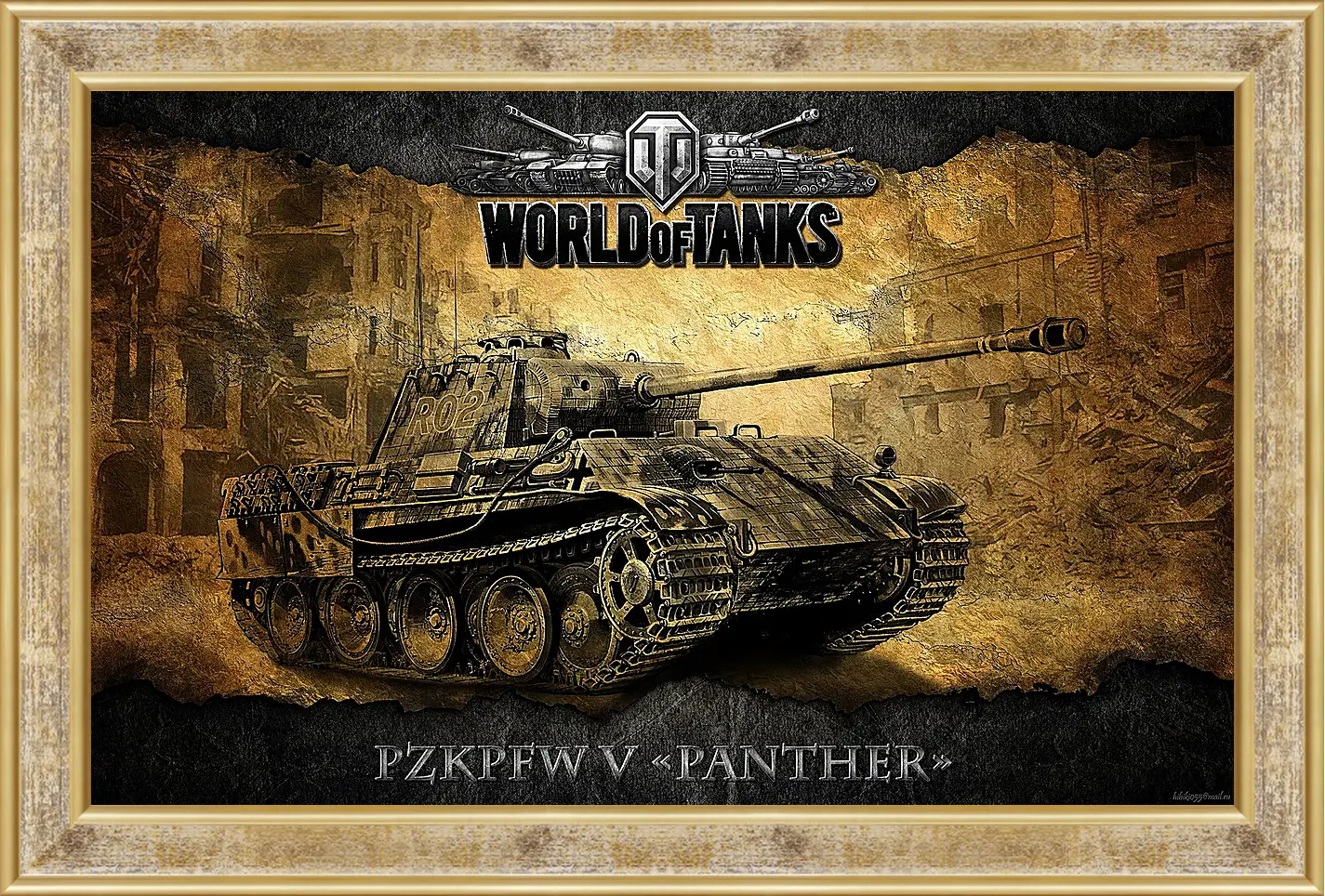 Картина в раме - World Of Tanks