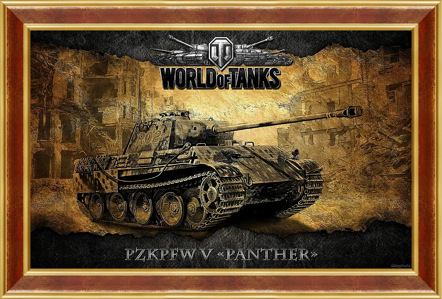 Картина в раме - World Of Tanks