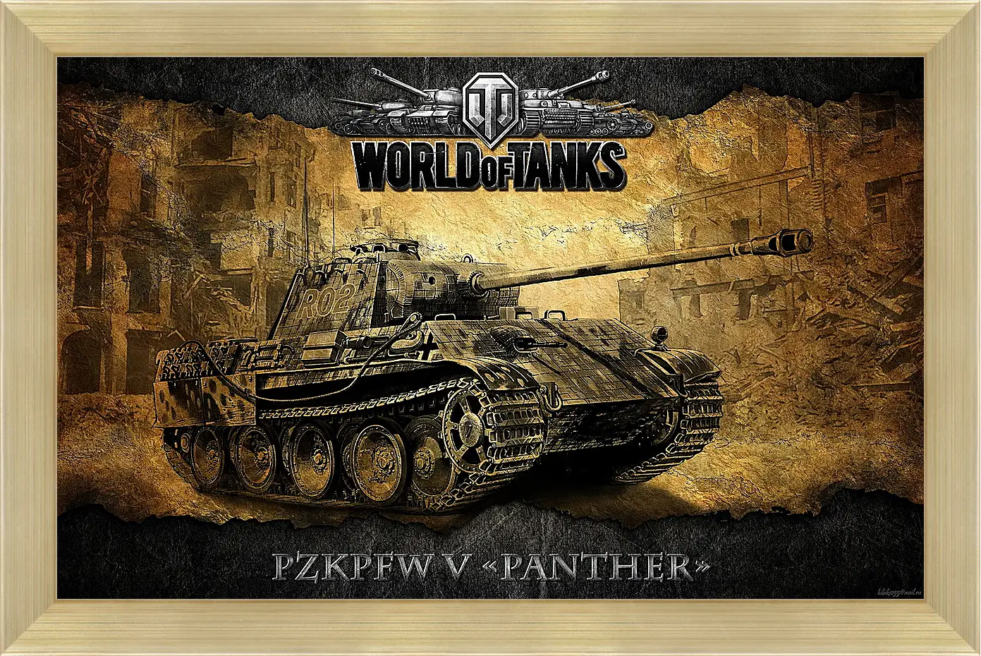 Картина в раме - World Of Tanks