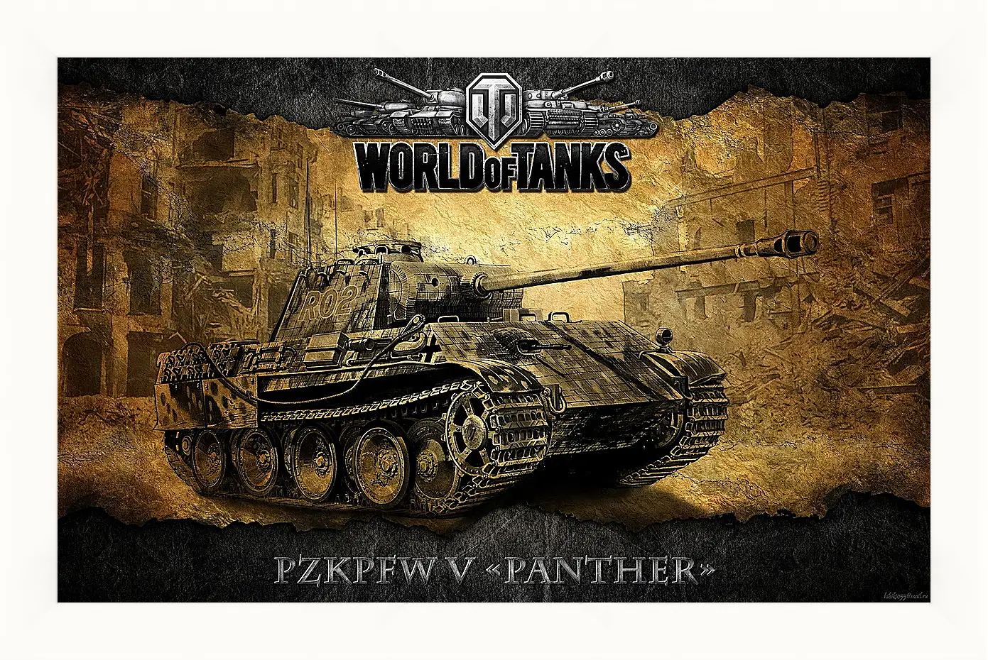 Картина в раме - World Of Tanks