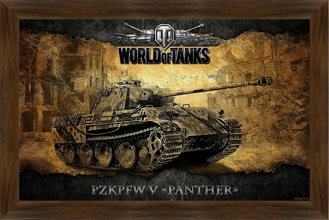 Картина в раме - World Of Tanks