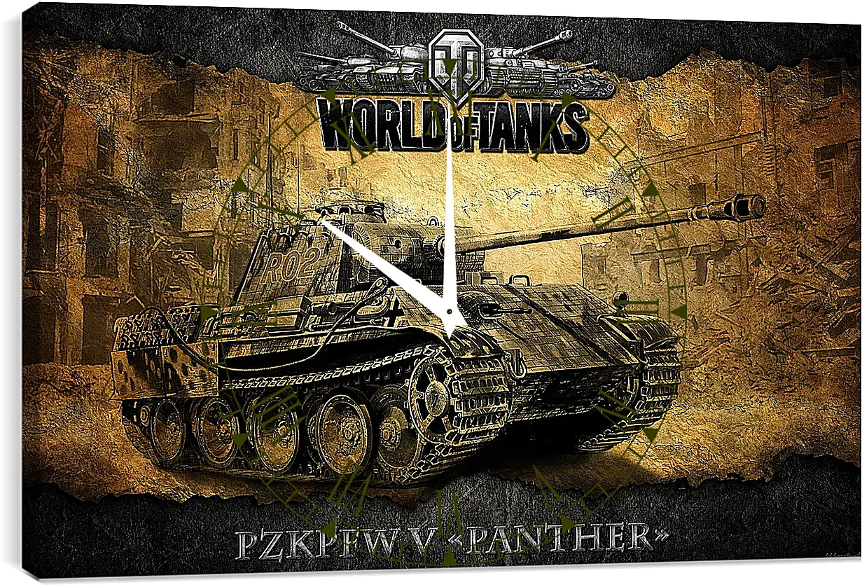 Часы картина - World Of Tanks