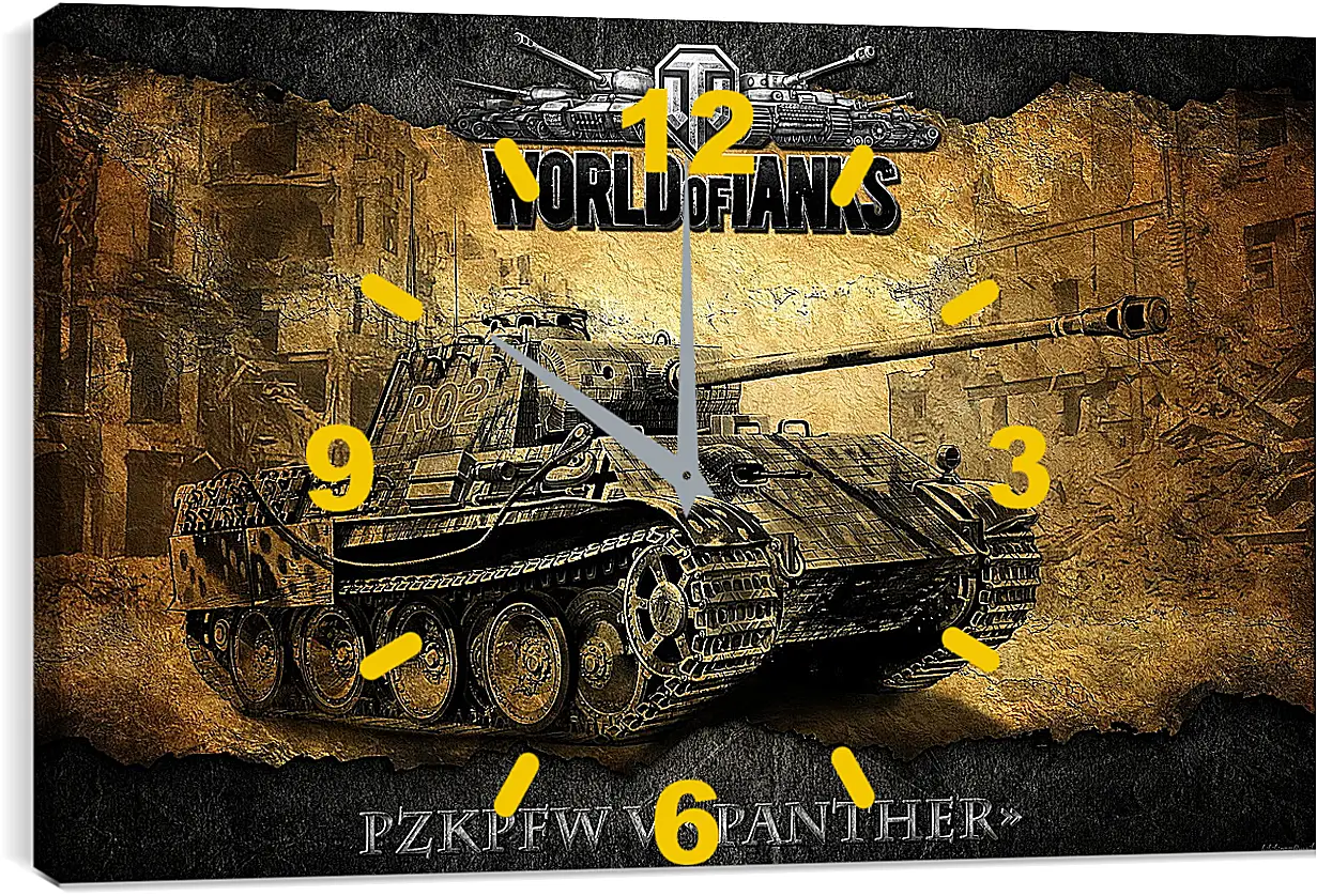 Часы картина - World Of Tanks