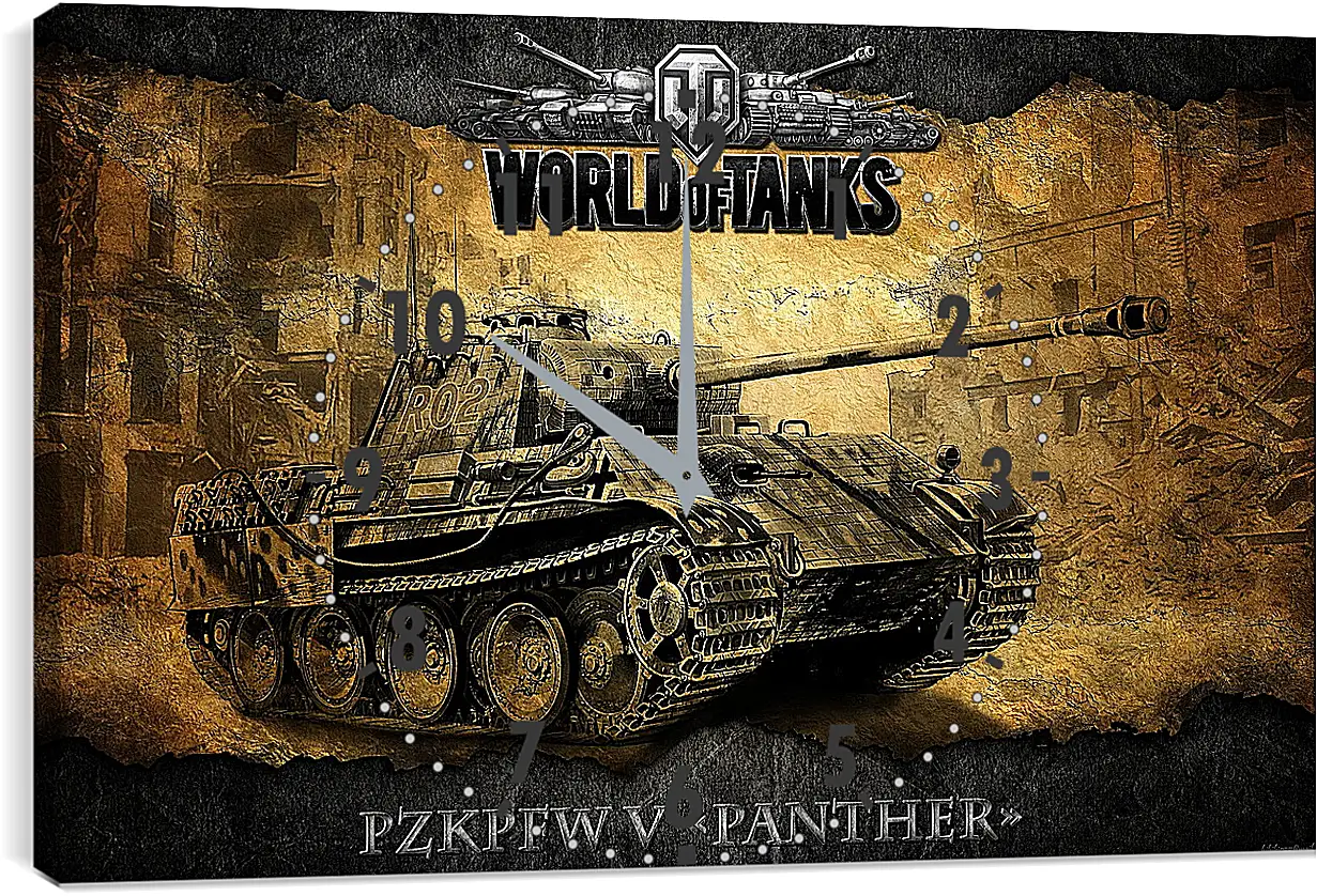 Часы картина - World Of Tanks