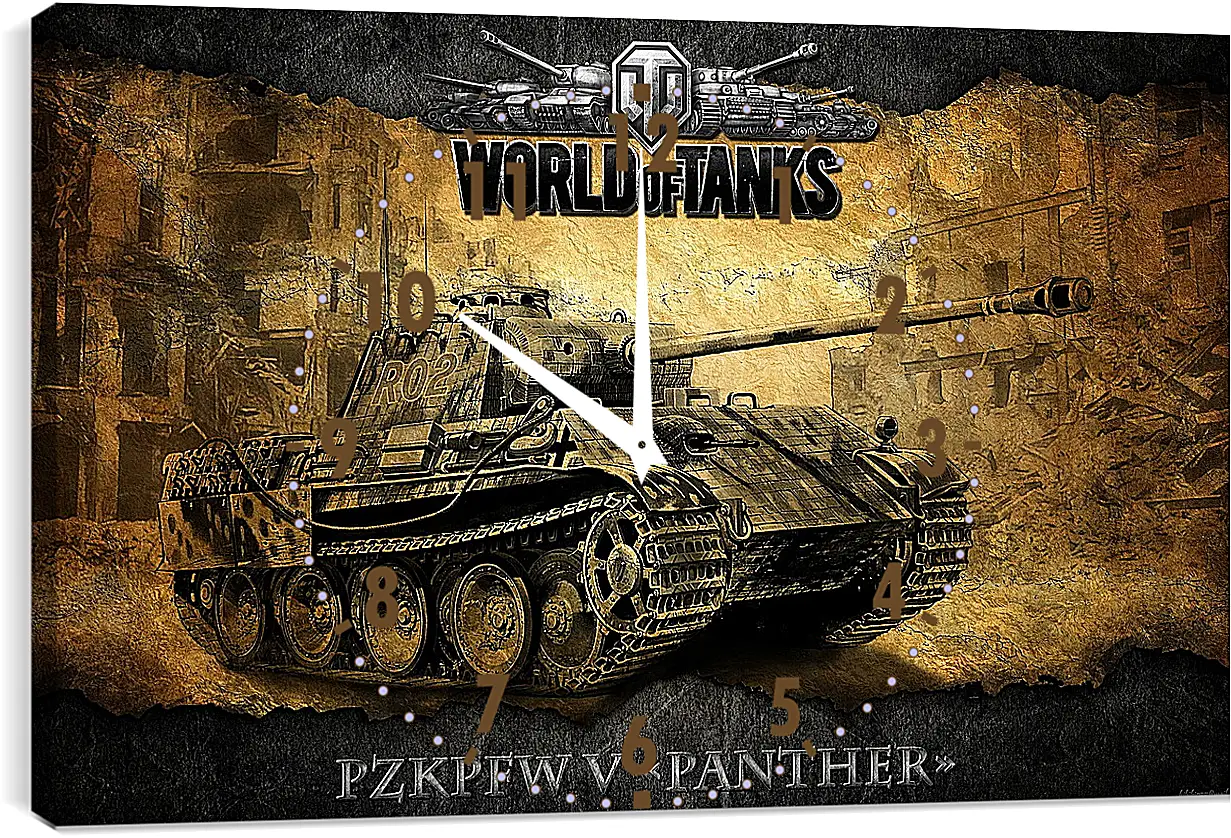 Часы картина - World Of Tanks