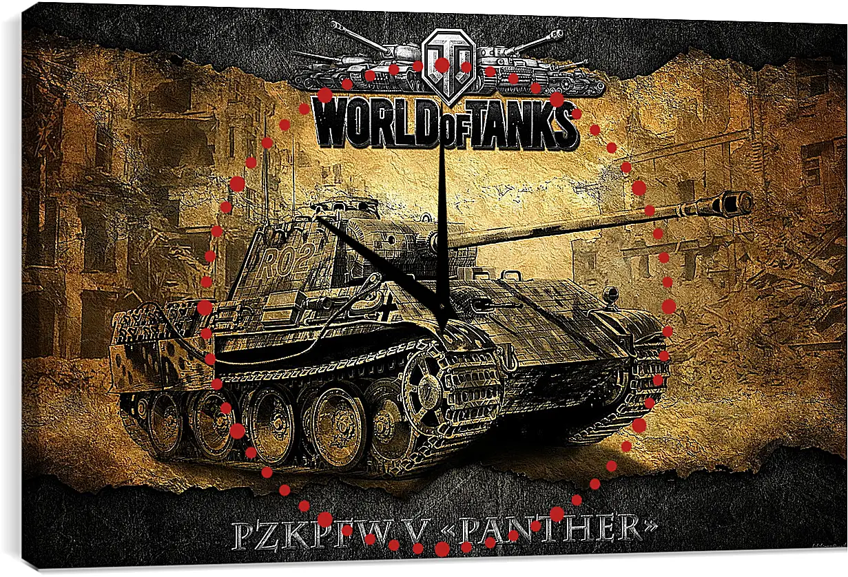 Часы картина - World Of Tanks