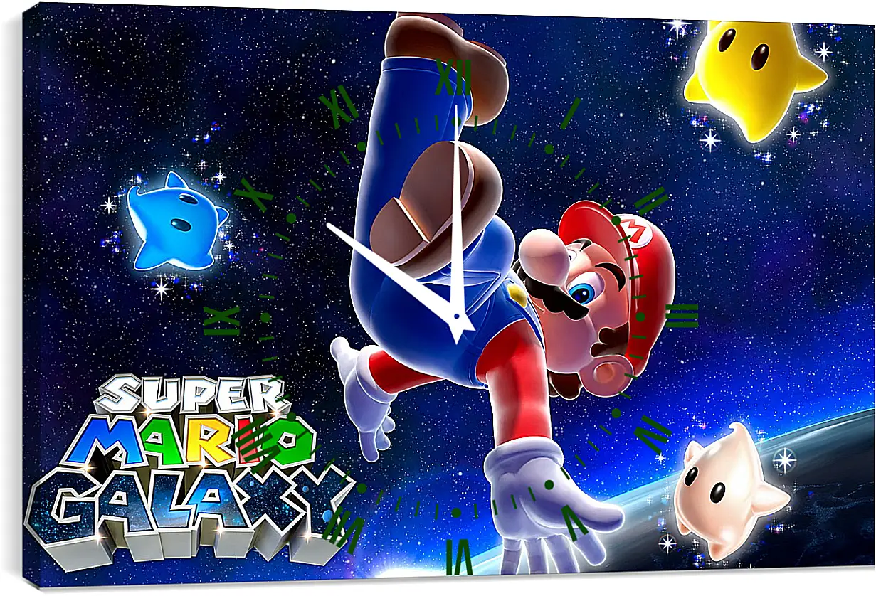 Часы картина - Super Mario Galaxy
