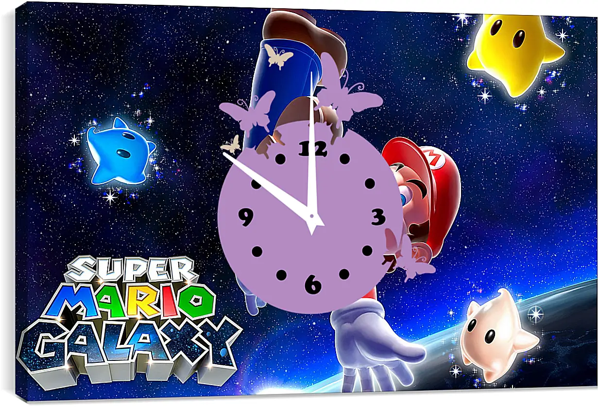 Часы картина - Super Mario Galaxy
