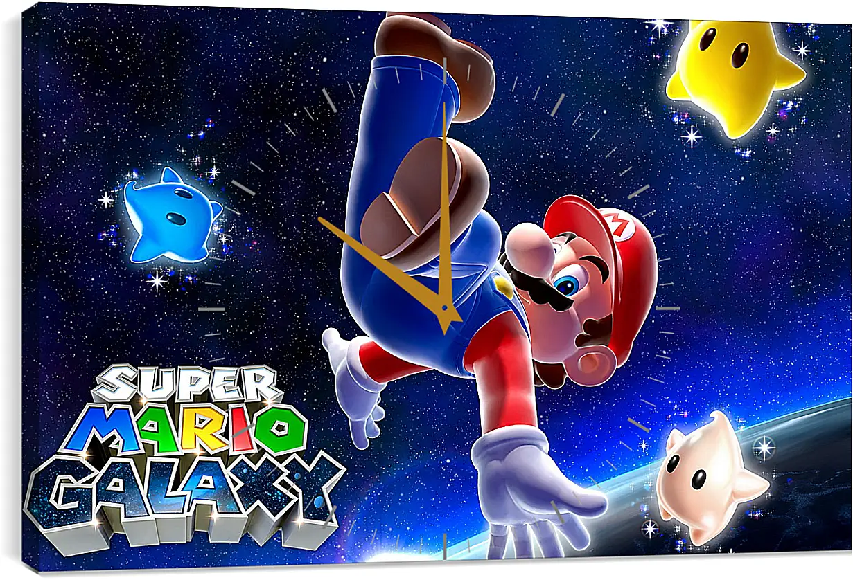 Часы картина - Super Mario Galaxy
