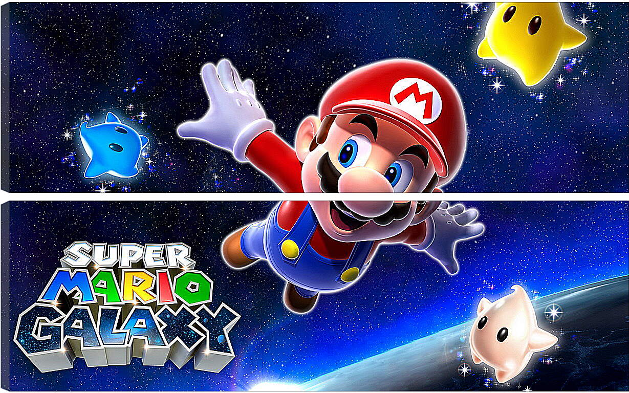 Модульная картина - Super Mario Galaxy
