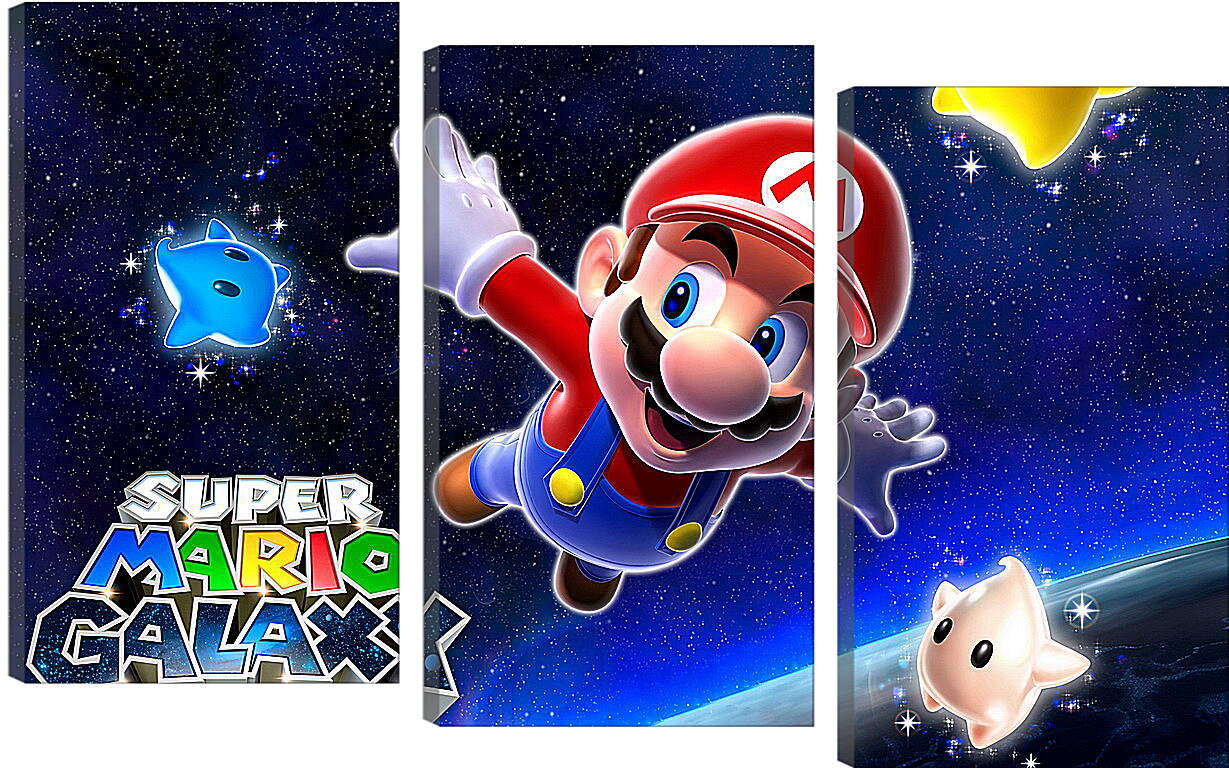 Модульная картина - Super Mario Galaxy
