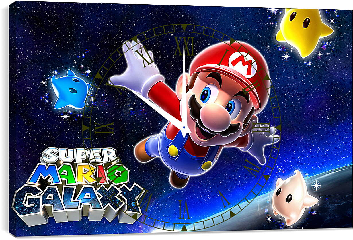 Часы картина - Super Mario Galaxy

