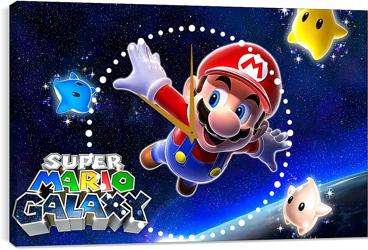 Часы картина - Super Mario Galaxy
