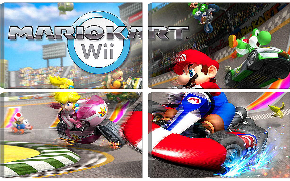 Модульная картина - Mario Kart Wii
