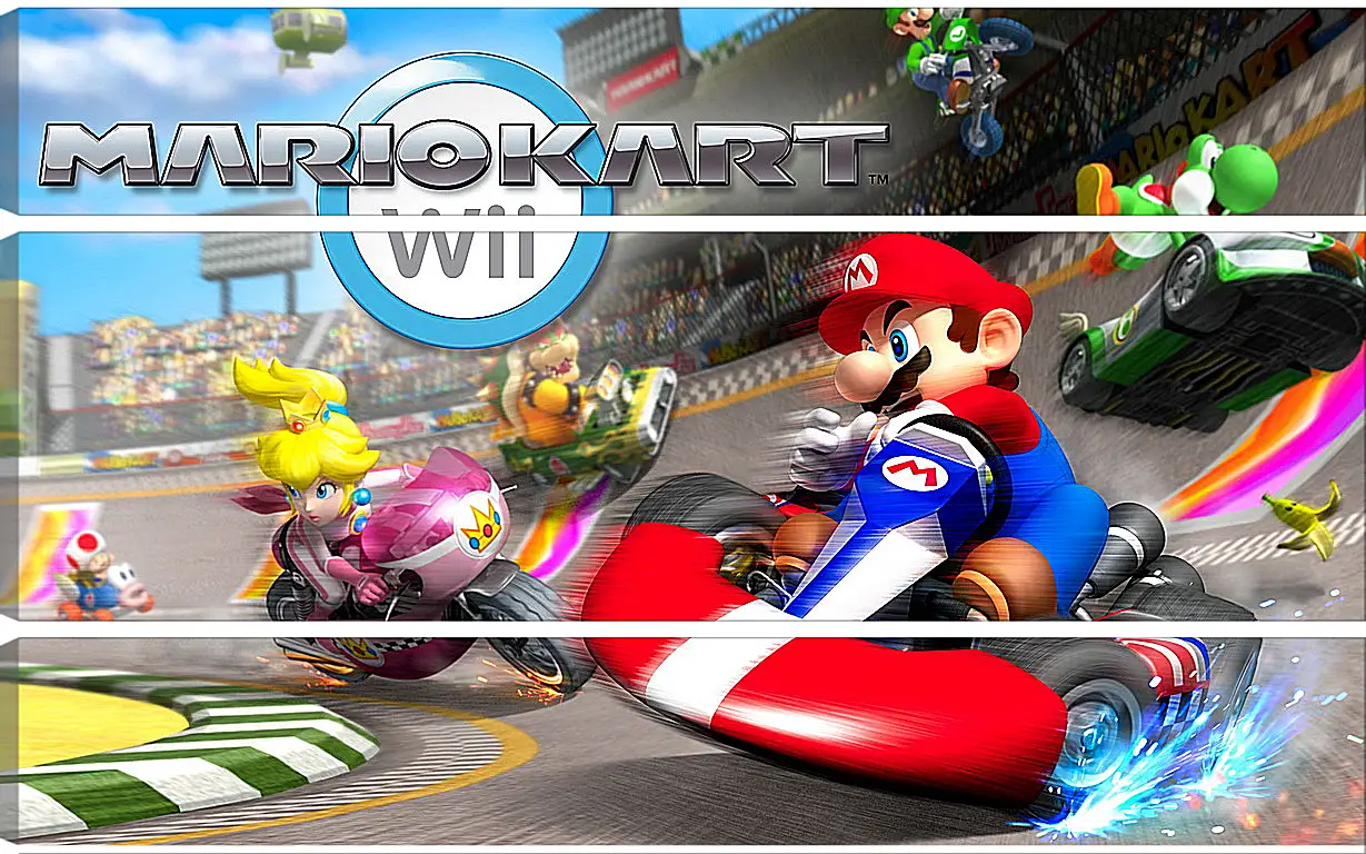 Модульная картина - Mario Kart Wii
