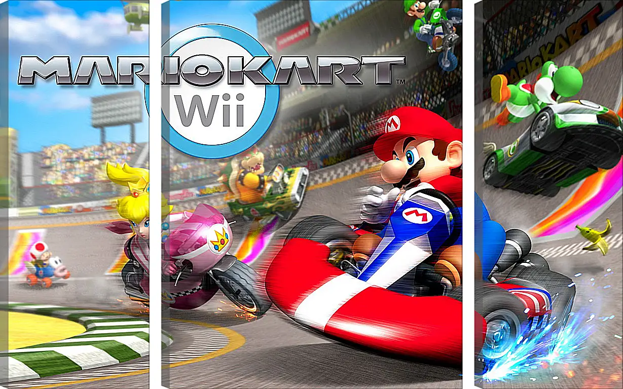 Модульная картина - Mario Kart Wii
