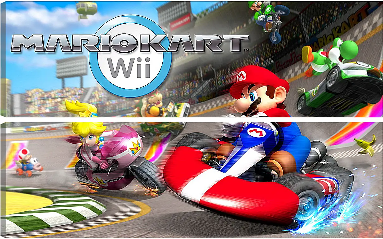 Модульная картина - Mario Kart Wii
