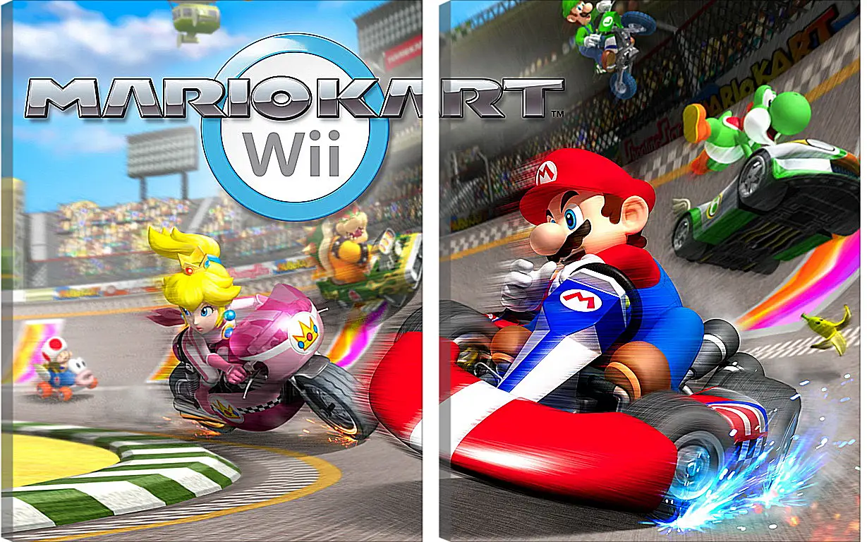 Модульная картина - Mario Kart Wii
