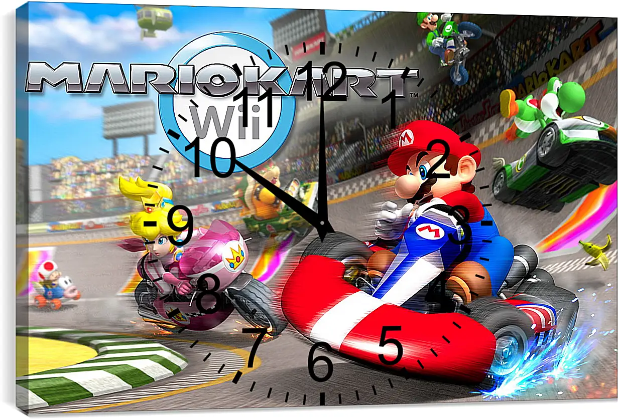 Часы картина - Mario Kart Wii
