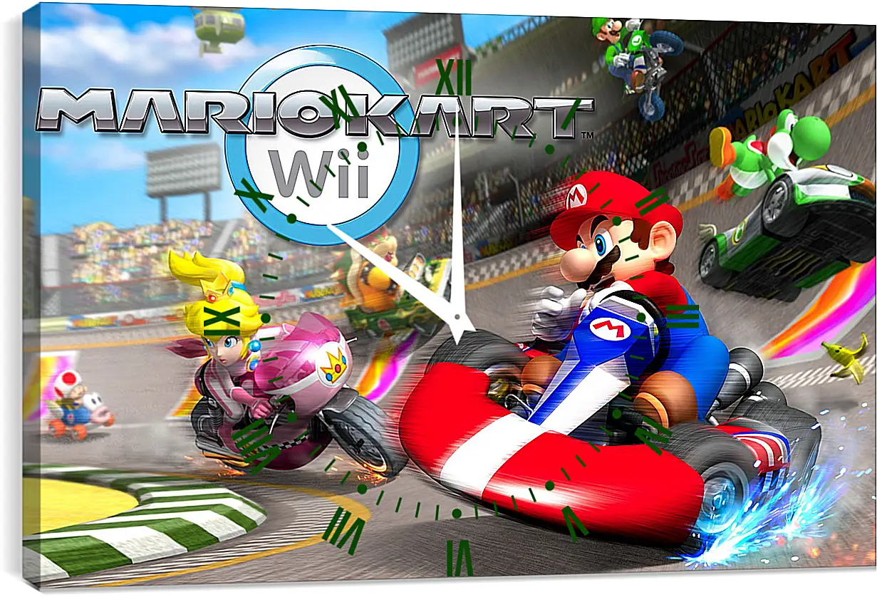 Часы картина - Mario Kart Wii
