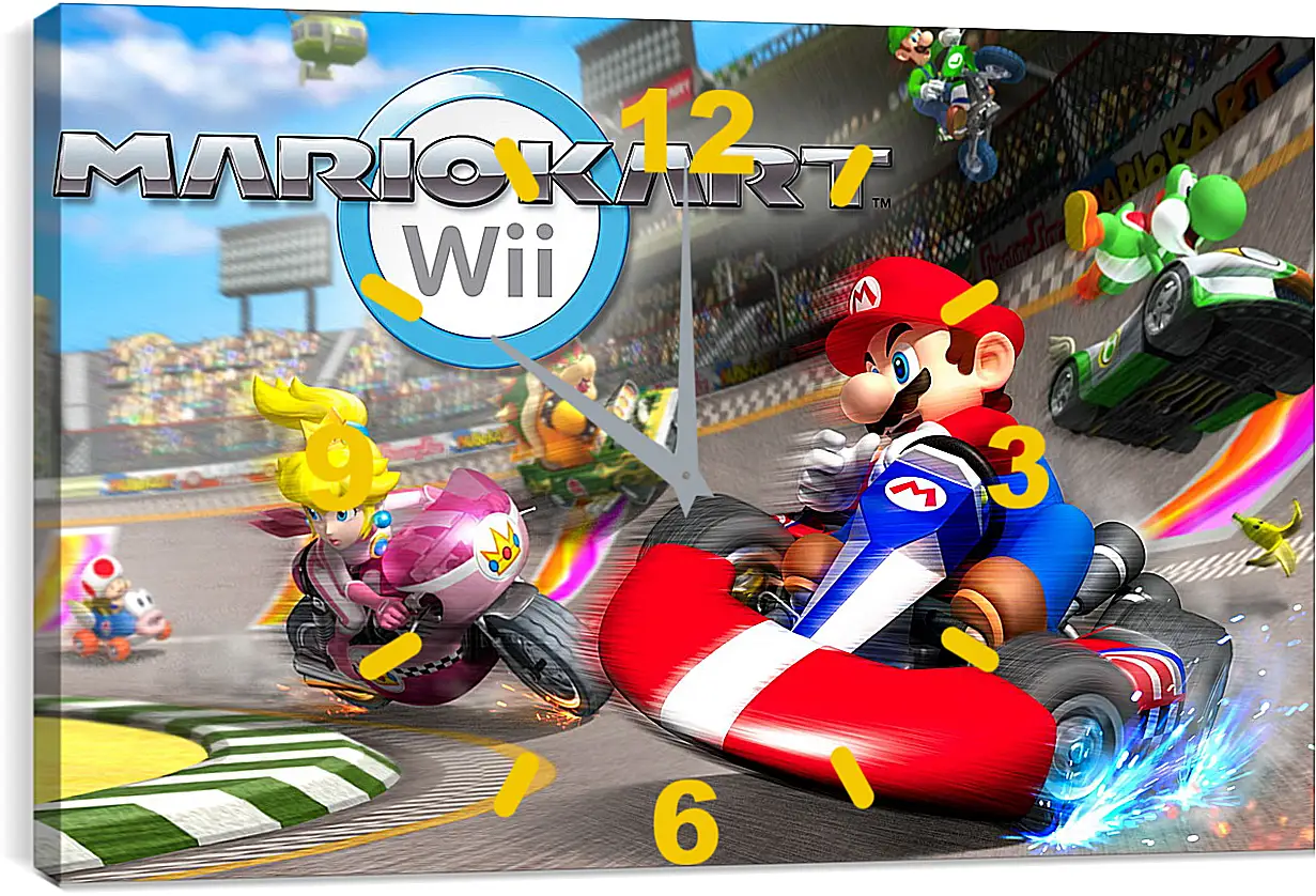 Часы картина - Mario Kart Wii
