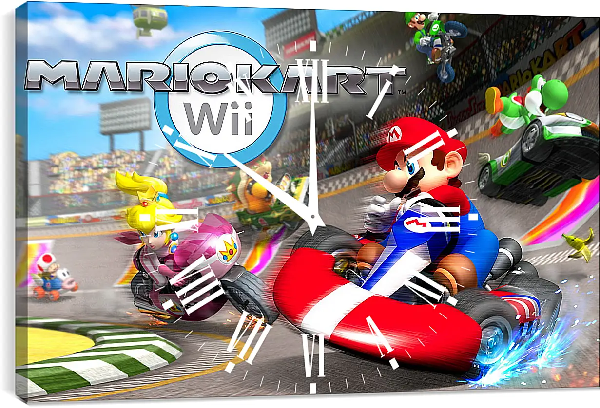 Часы картина - Mario Kart Wii
