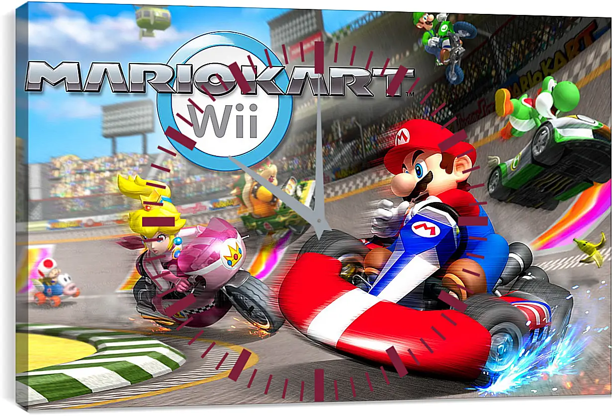 Часы картина - Mario Kart Wii
