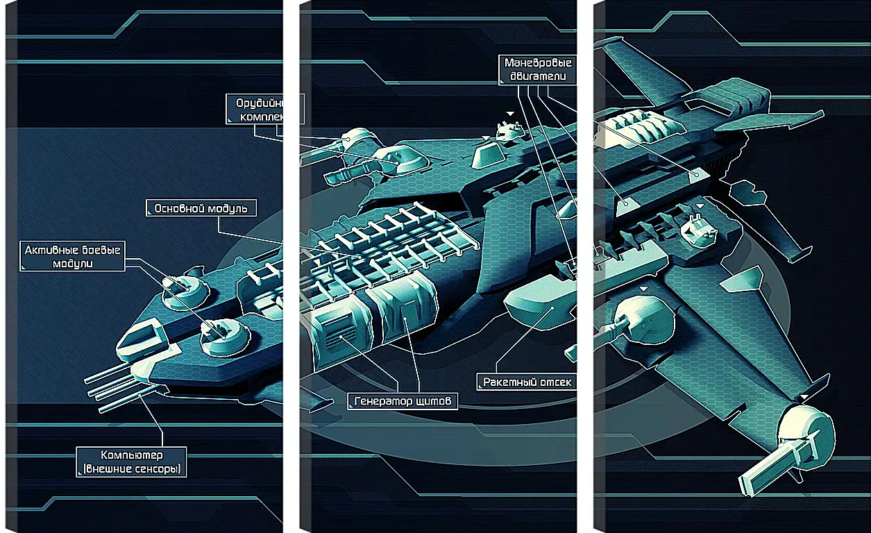 Модульная картина - Star Conflict
