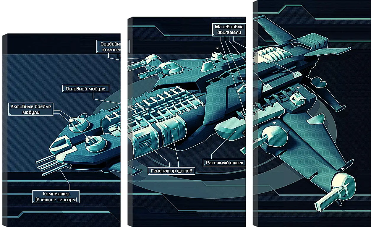 Модульная картина - Star Conflict
