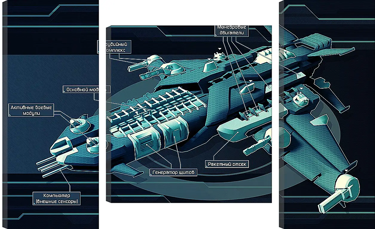 Модульная картина - Star Conflict
