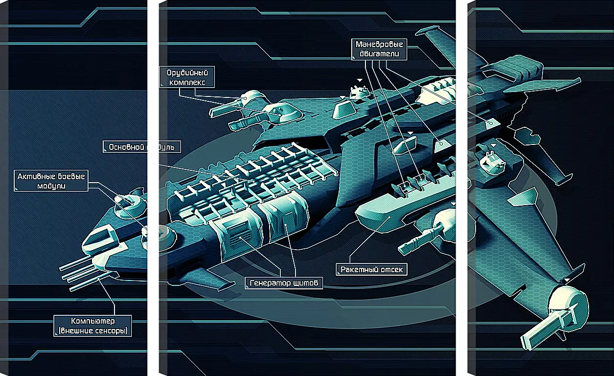 Модульная картина - Star Conflict
