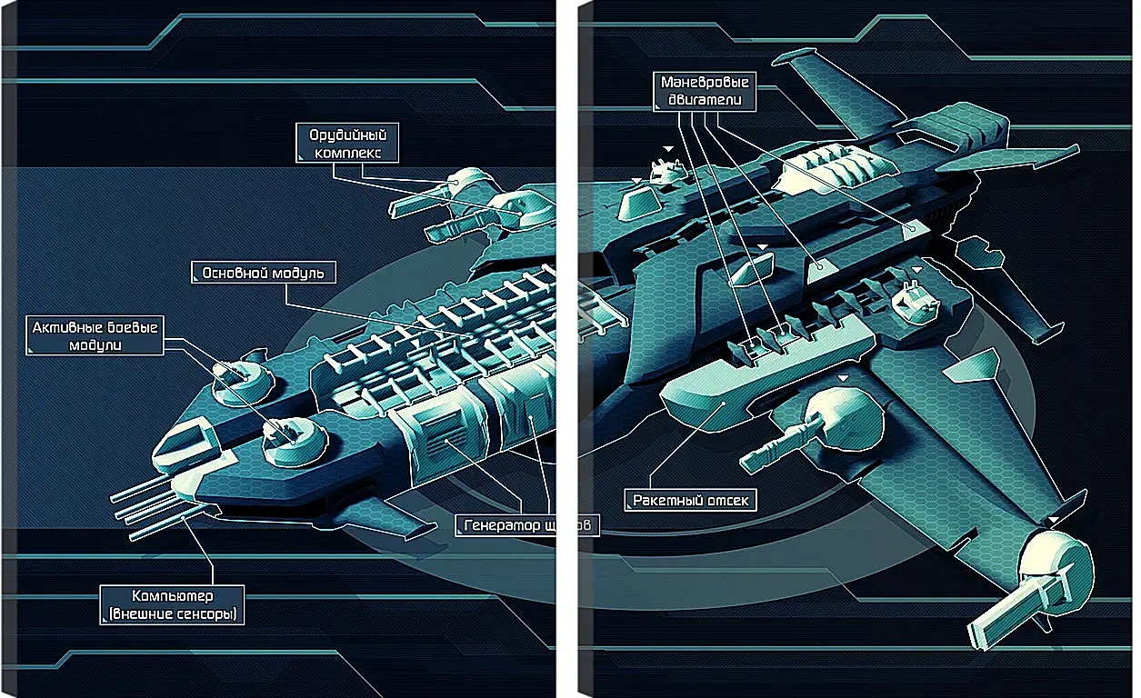 Модульная картина - Star Conflict

