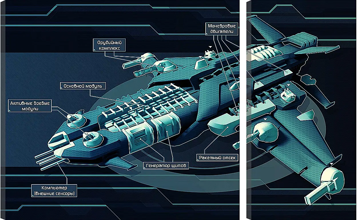 Модульная картина - Star Conflict
