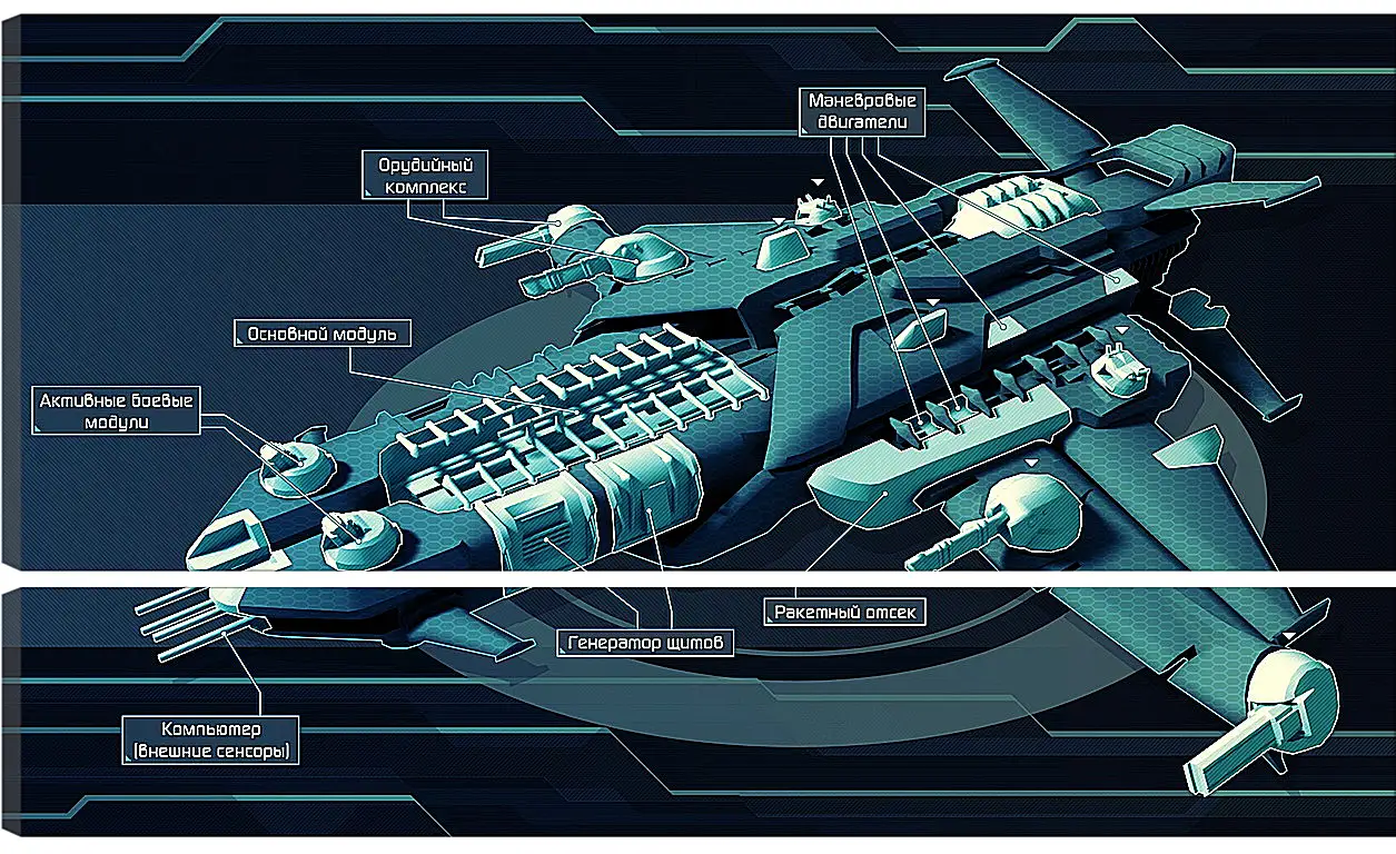 Модульная картина - Star Conflict
