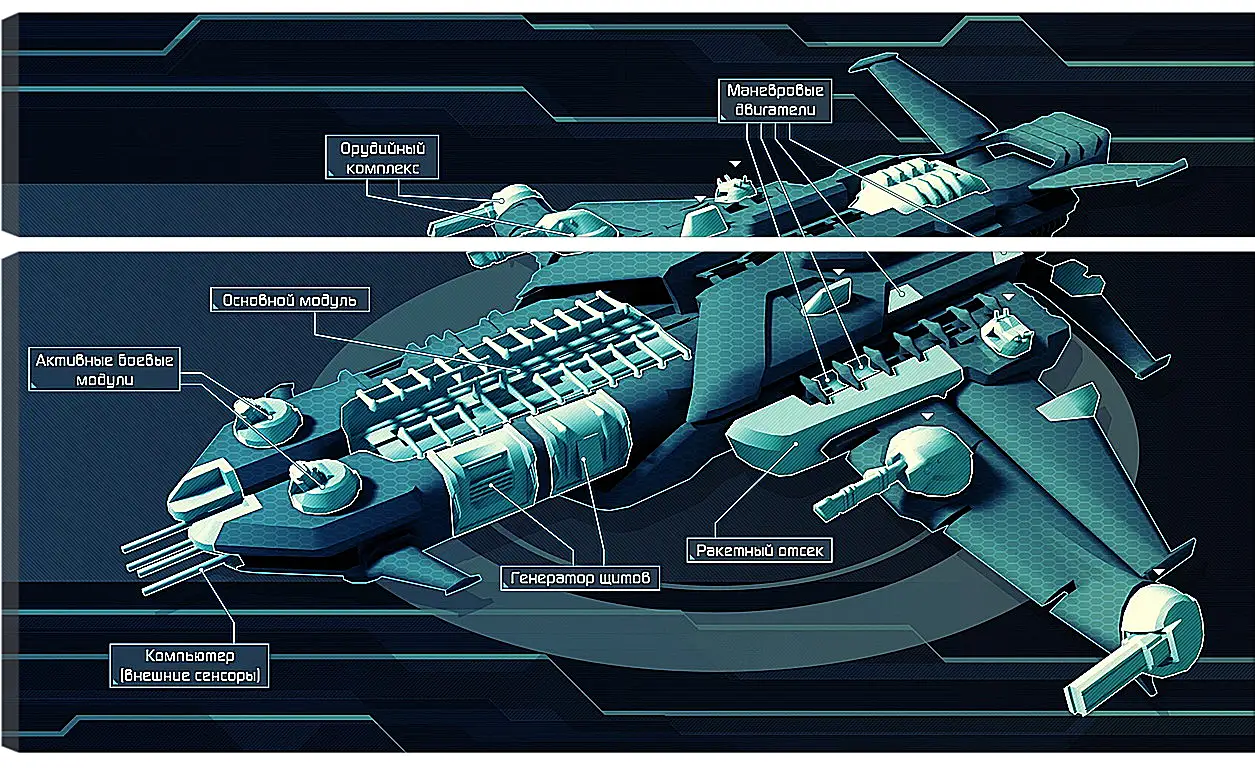 Модульная картина - Star Conflict
