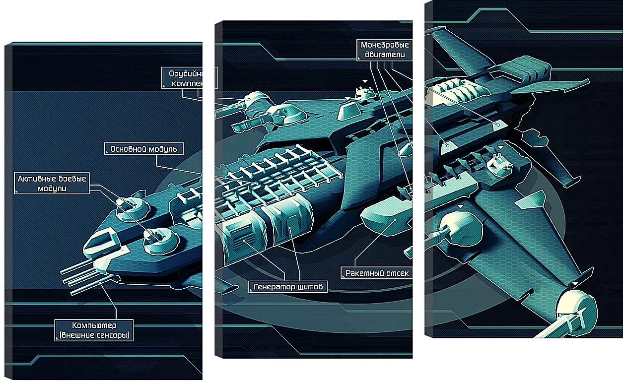 Модульная картина - Star Conflict
