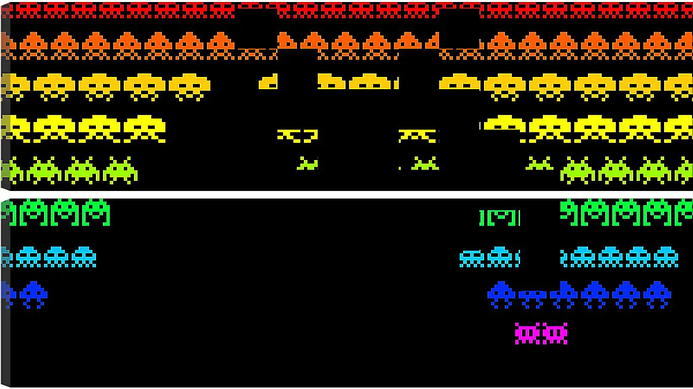 Модульная картина - Space Invaders
