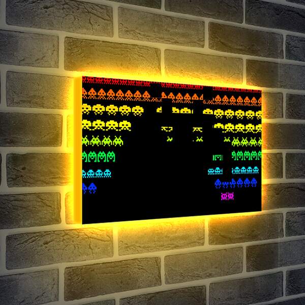 Лайтбокс световая панель - Space Invaders
