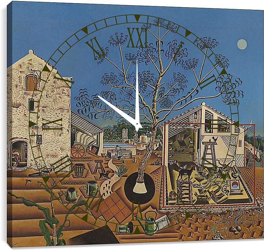 Часы картина - Ферма. Миро Жоан